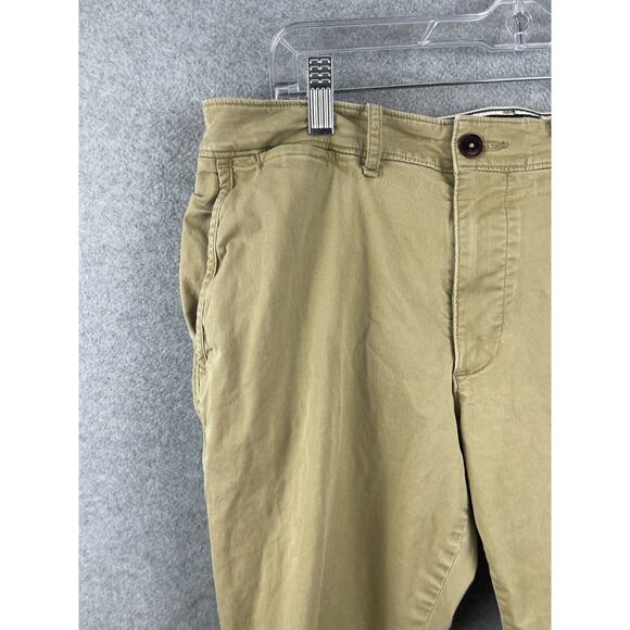 Abercrombie & Fitch Langdon Pants Mens 33x32 (31x28) Brown Slim Stretch Workwear - Picture 3 of 12